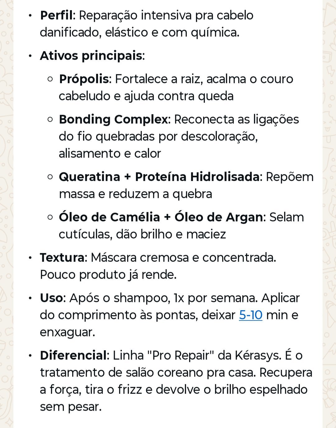 Própolis hair bonding treatment